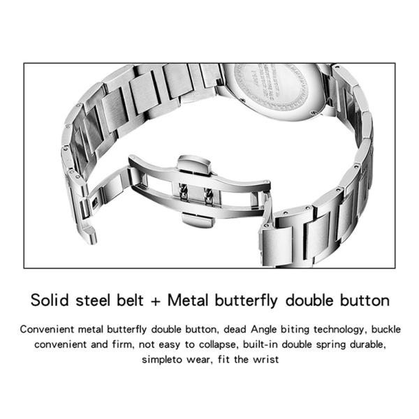 20mm Buckle Couple'S Quartz Wristwatch 10mm Case Unisex