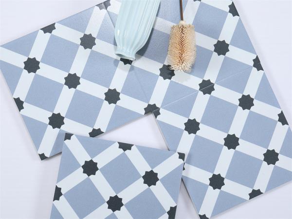Blue Ceramic Rustic Tile 20x20cm Clay Indoor Floor