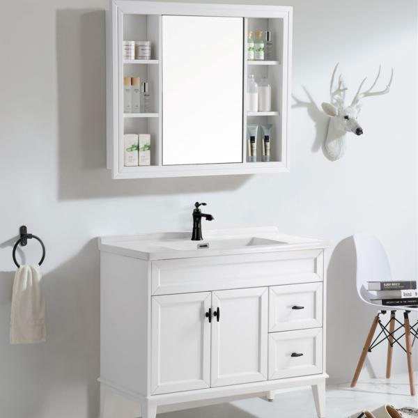 Customized Width Modern Double Sink Luxury Bathroom Vanity for Your Custom Project