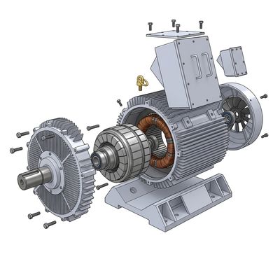 75kW 400V Grid Tie Off Grid Permanent Magnet Generator for Hybrid Renewable Energy Systems