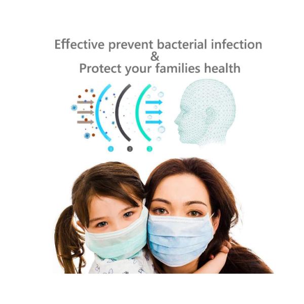 Breathable 3 Ply Medical Surgical Mask Disposable Non Woven BFE 99%