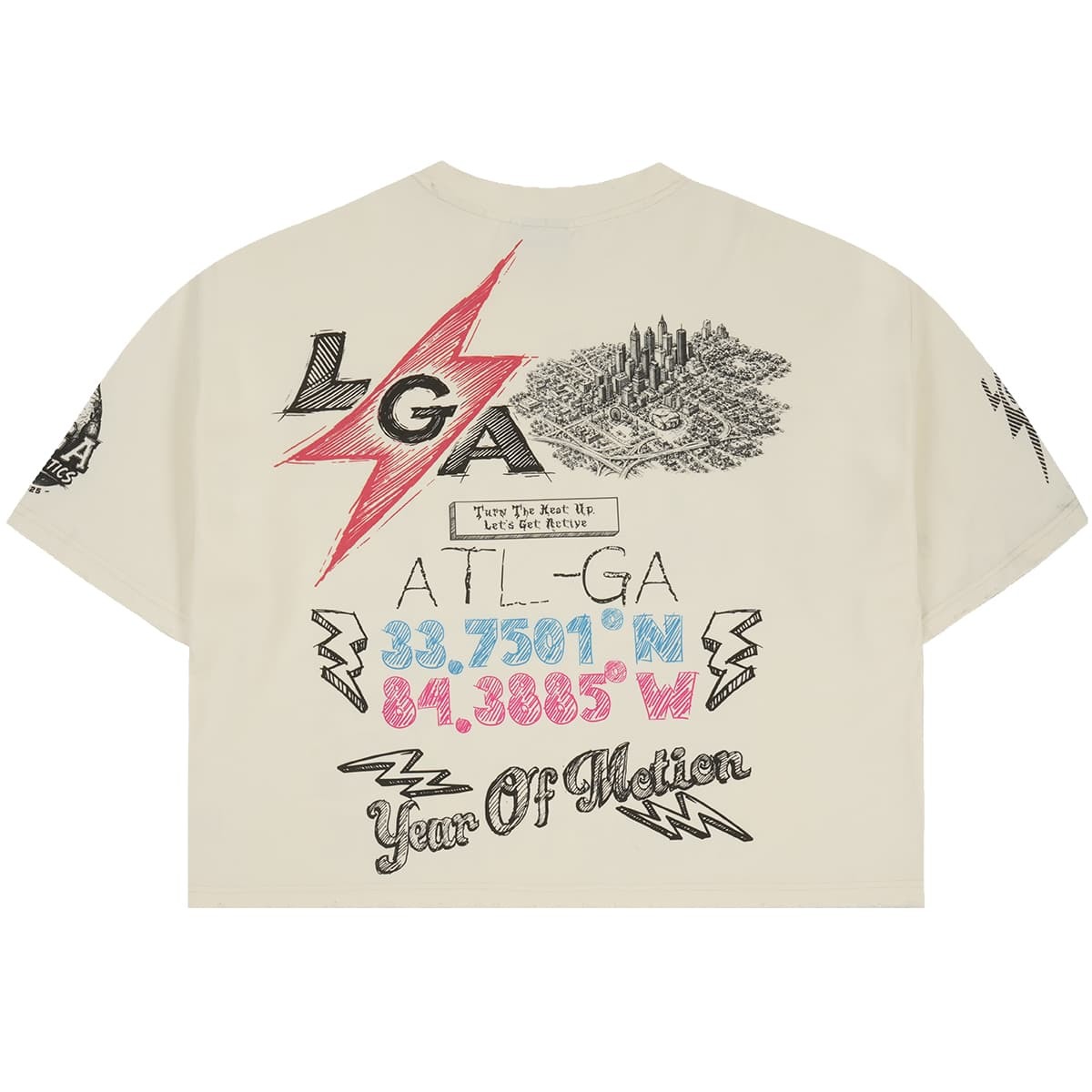Custom Raw Hem Graphic Crop T-Shirt with Vintage Distressed Finish