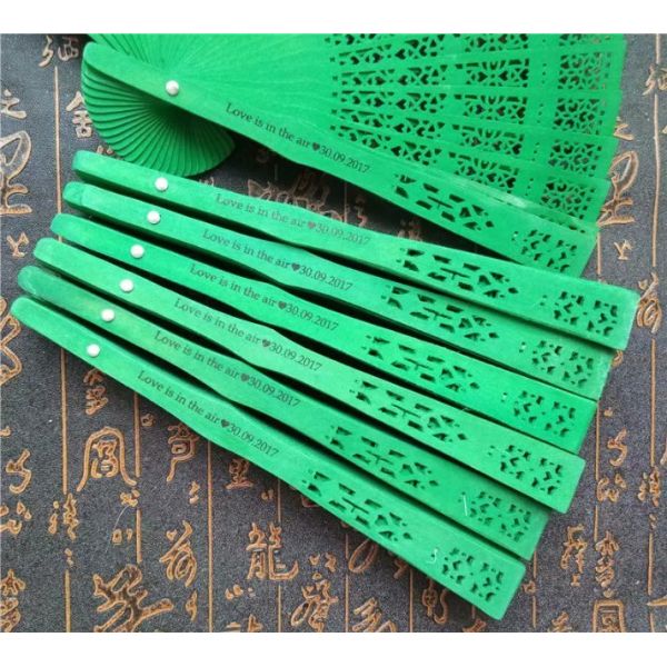 [I AM YOUR FANS] Hot Selling Sandalwood Fans No Fragrance Wood Fan With Box/Bag