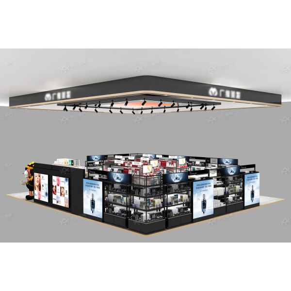 BKC019 Beauty Display Showcase Cosmetic Booth Design Makeup Mall Booth for Retail Store Interior Design