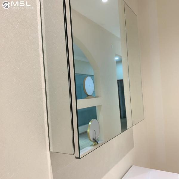 Stainless Steel LED Medicine Cabinet Square Light Up Medicine Cabinet 6000K