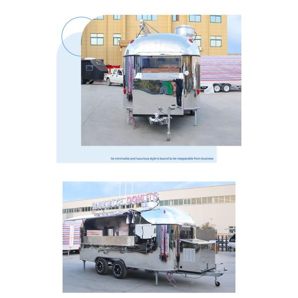 Remorque de approvisionnement portative de 2 de Windows de concession de nourriture étagères de la remorque 2