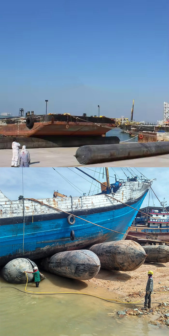 Воздушные подушки Ocean Shield для запуска судна