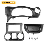 Voiture 2Din Audio Plaque faciale Fascia Cadre Panneau de tableau de bord Kit de montage Pour Jeep Wrangler 2011-2014