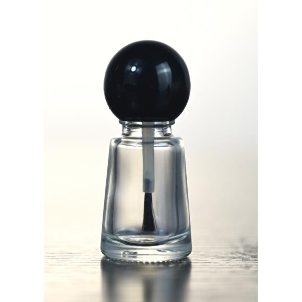 10ml Transparent Glass Nail Polish Bottle Cosmetics Packing Ball Lid Tapered