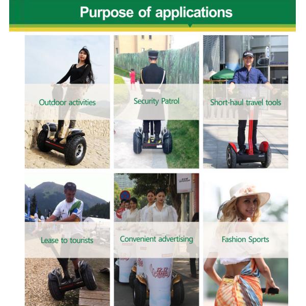 Self Balancing Adult Powerful Electric Scooters Two Wheel Patrol Use 2400w