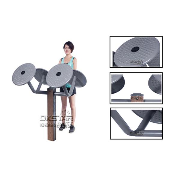 outdoor wooden fitness equipment--WPC Outdoor Gym Tai Chi Wheel, Arm wheel Equipment, commercial gym equipment
