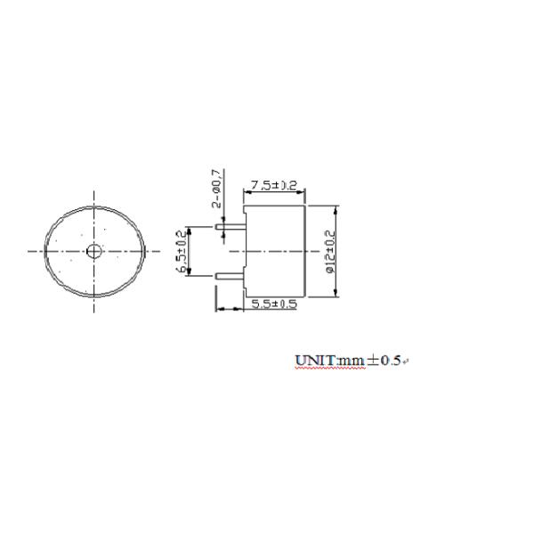 Industrial Micro Piezo Buzzer 12v External Drive 20 ohm Coil Resistance Without Circuit