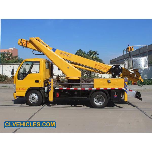 27m ISUZU Aerial Platform Truck Telescopic Boom Man Lift With  2-3 Folding Arms