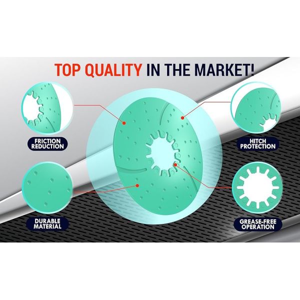 10 Inch 5th Wheel Grease Plate PP Material Easy Installation Fifth Wheel Lube Disc