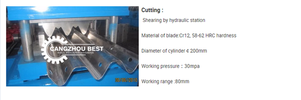 Q235 Road Highway Guardrail Roll Forming Machine