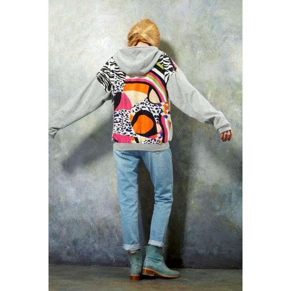 Фуфайки дам с капюшоном, белый свободный способ Джерси