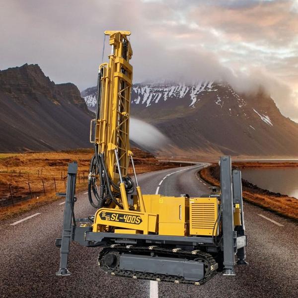 Rotary Crawler Water Well Drilling Rig Air Hammer Down Hole Drilling Equipment 55kw