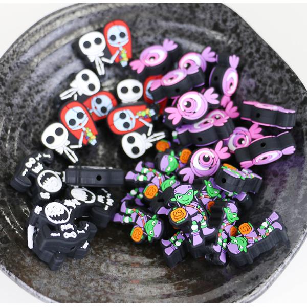 Halloween Series Silicone Focal Beads DIY For Pen Keychains