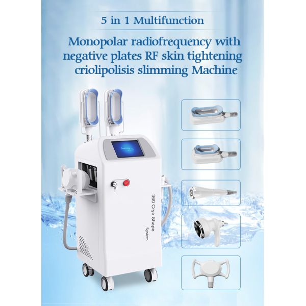 5 In 1 Cryo Slimming Machine For Body Contouring RF Energy 0-50J/Cm²