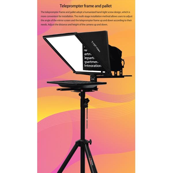 Темперный HD стеклянный стенд 22 дюймовый телепромптер для телевещательного оборудования