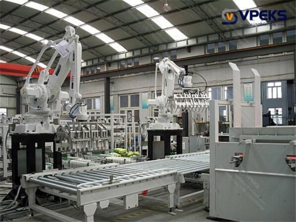 Robotic Arm Robot Depalletizer Machine With Dependable Functionality