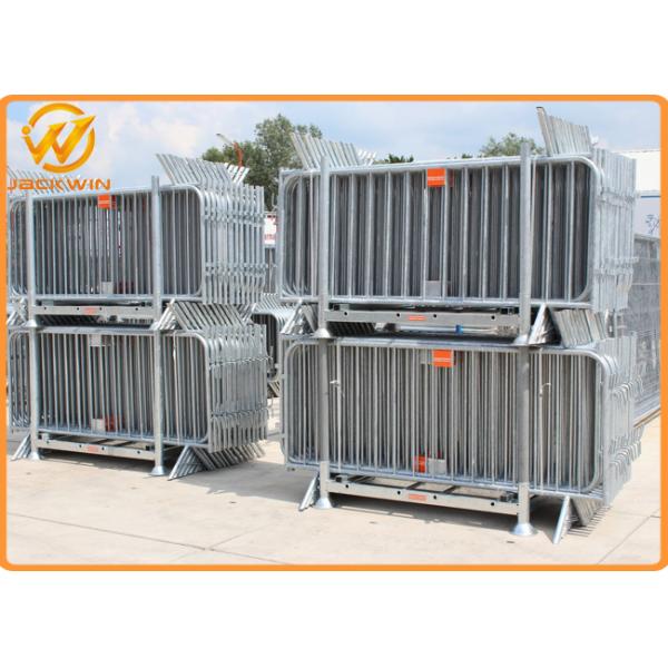 Temporary Galvanized Security 2M Pedestrian Barriers for Event Hire