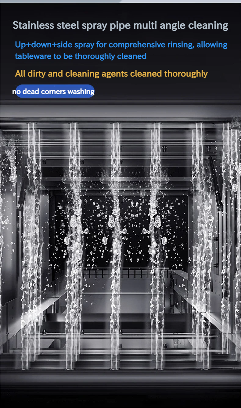 SUS304 Stainless Steel Commercial Dishwasher Multi Function Tableware Cleaning Machine