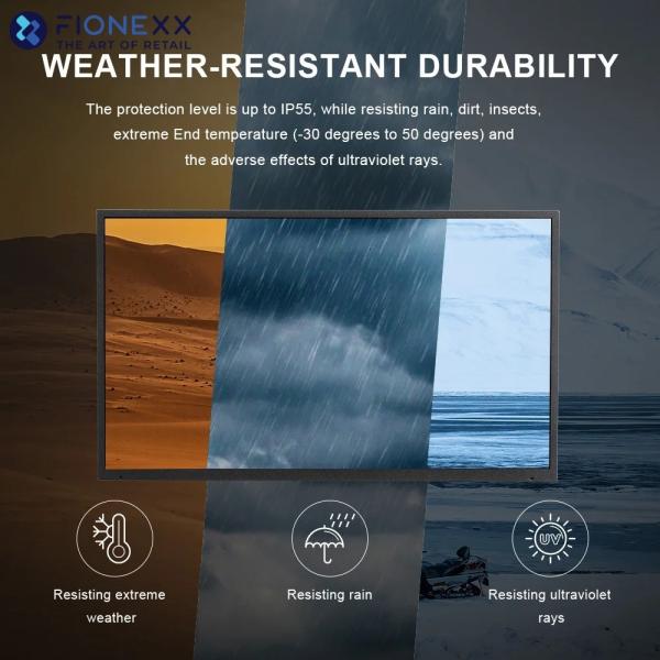 IP66 Waterproof Digital Signage And Displays Outdoor Tv 2K 4K Outdoor LCD Display VS Led Screens For Outdoor Advertising