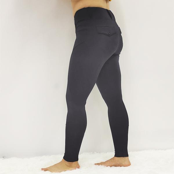 Почищенное щеткой гетры верховой езды зимы сжатие места серых полное для женщин