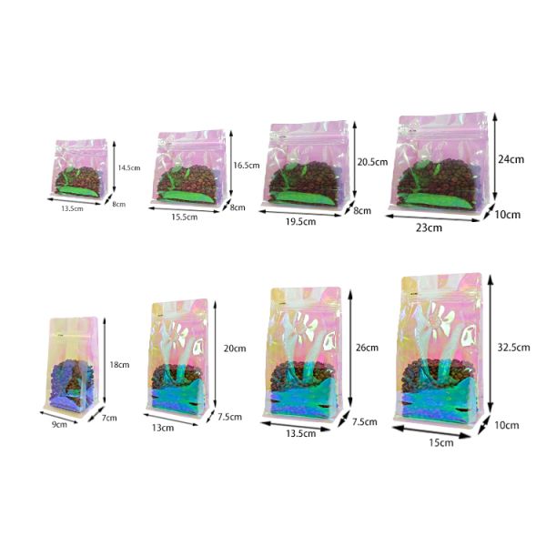 250g Flat Bottom Pouch Zhihe Stock Square Bottom Bag Free Samples for Plastic Coffee Bean Packaging