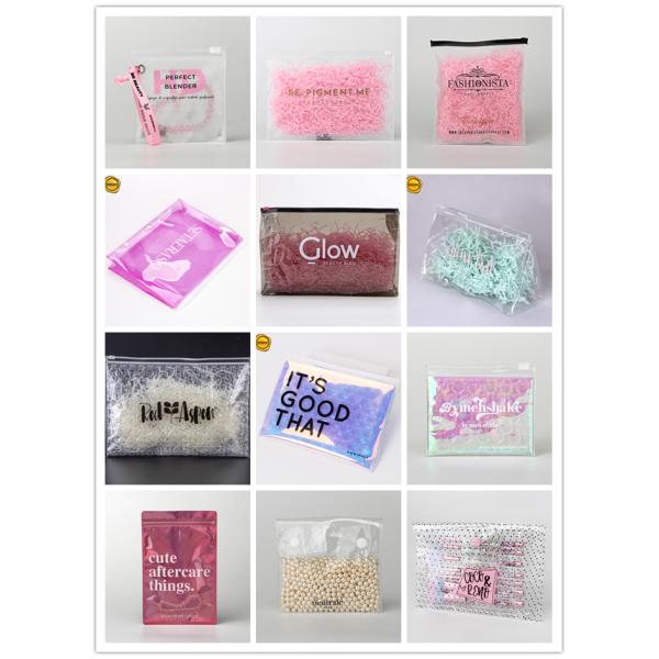 Сумка Resealable голографической сумки пинка косметическая упаковывая для продуктов ногтя