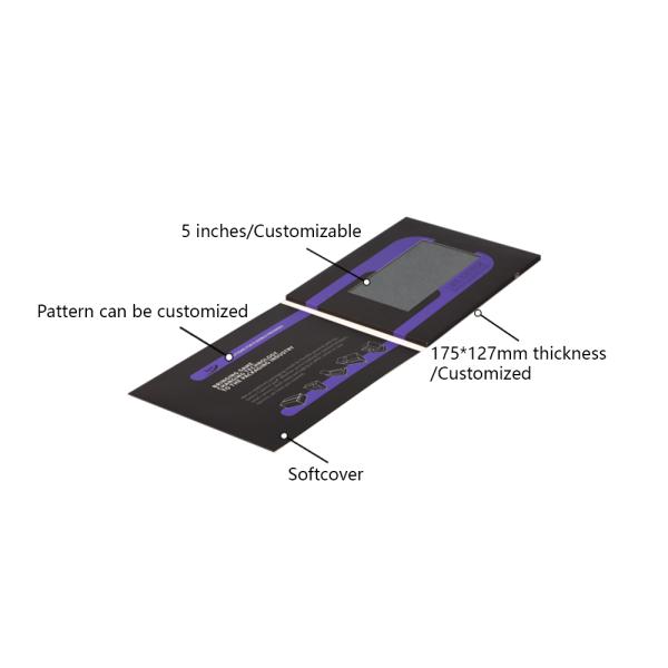5 Inch TFT Screen Video Brochure Business Card 128MB Memory For Advertising
