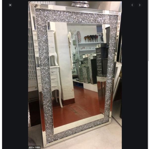 24 Inch Rectangle Hanging Full Length Mirror Bathroom With MDF Backboard