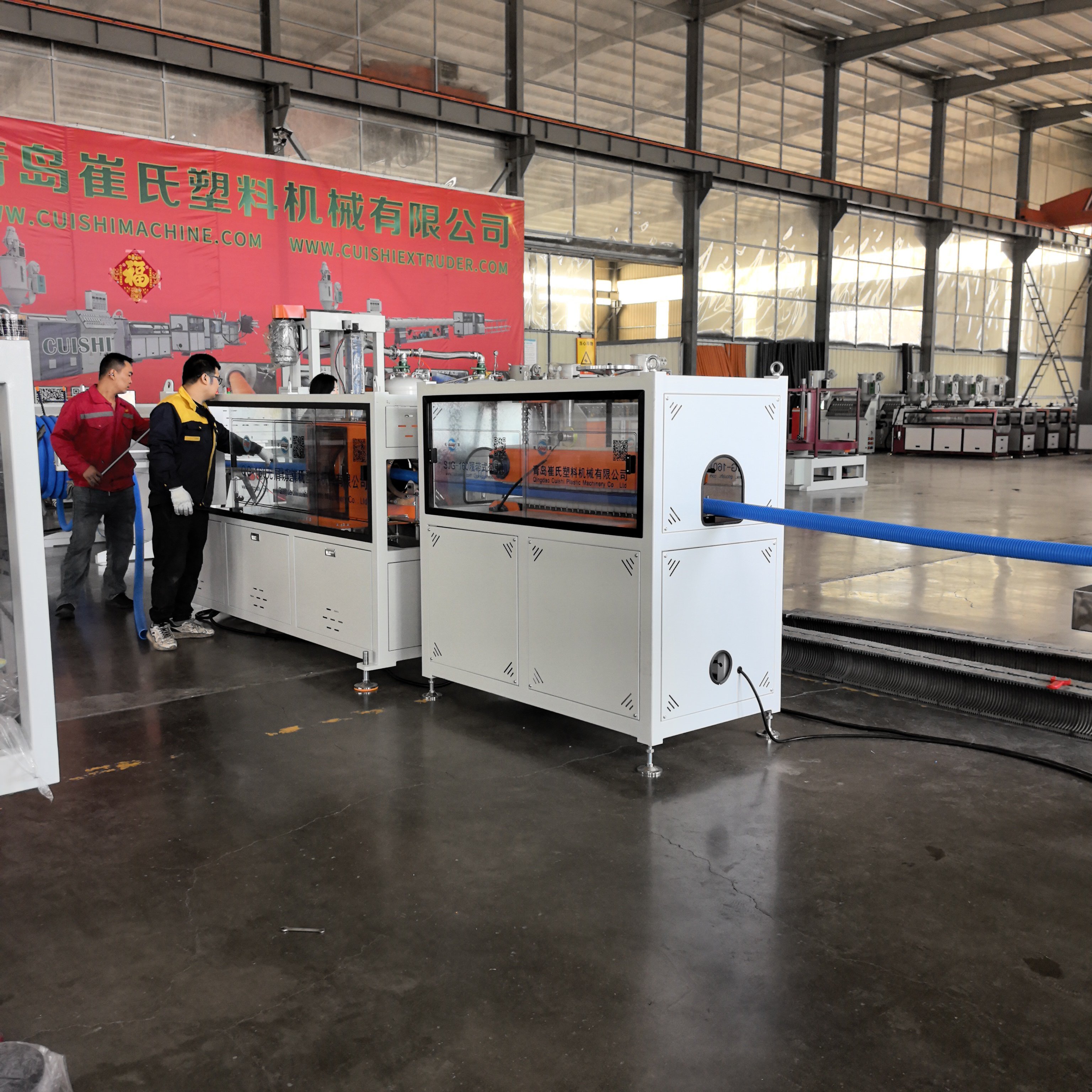 Automatic DWC Double Wall Corrugated Pipe Production Line Plastic Ventilation Pipe Extruder Manufacturing Plant
