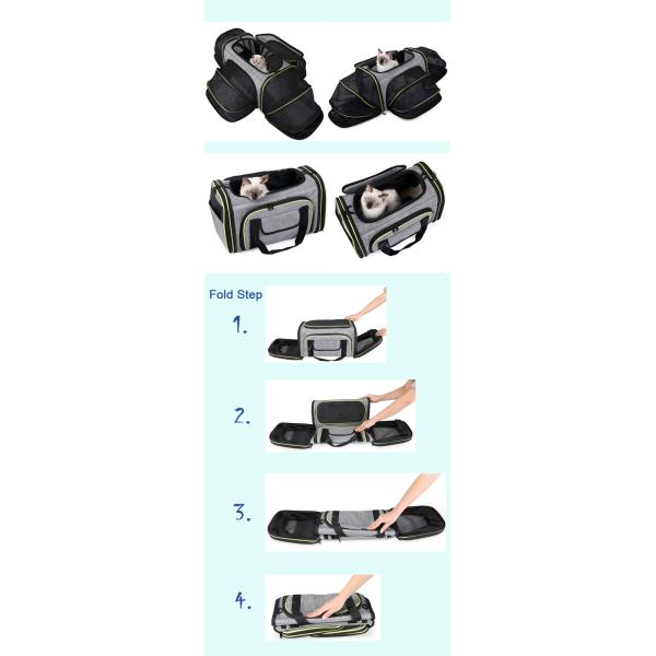 Расширяемый мягкий, который встали на сторону ODM космоса сумки перемещения любимца складной Breathable большой