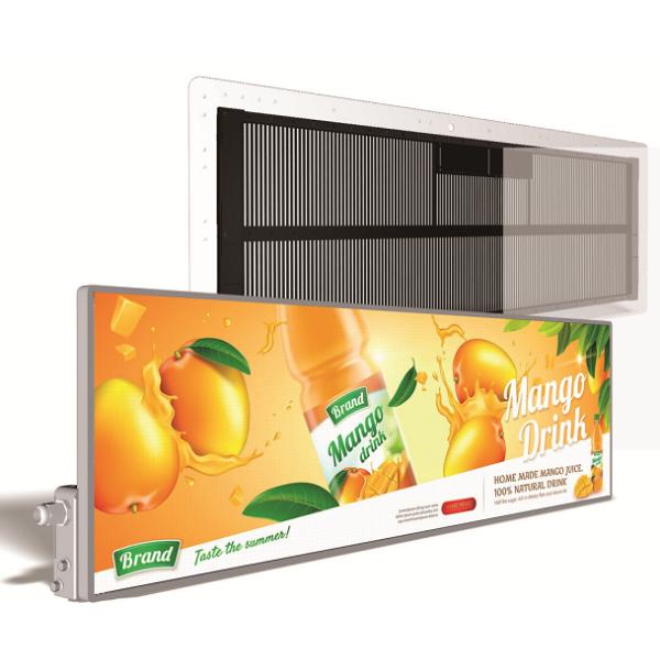 Окно RoHS прозрачное заднее привело дисплей P2.7 на реклама 936mmx250mm автобуса