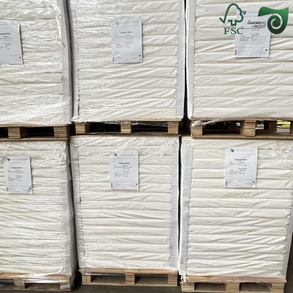 Carton blanc 350 grammes certifié FSC sans danger pour les aliments avec revêtement d'un côté