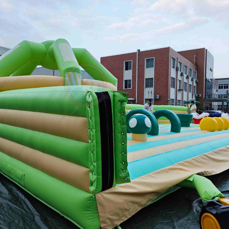 Colorful Inflatable Fun City Kids Amusement Park Custom Obstacle Course Playground Commercial Inflatable Games