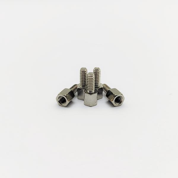 316 Stainless Steel #4-40 Hex Standoff Screw 12mm Electropolished
