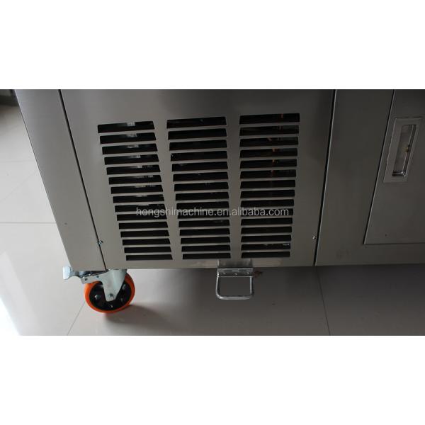 Stainless steel double square pan fried ice cream roll machine Commercial flat pan fry ice cream roll machine