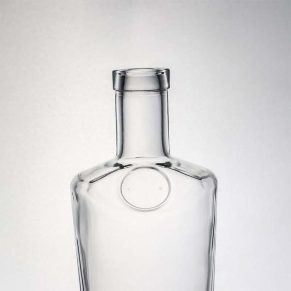 Tequila Industrial Beverage Clear Flint Glass Bottle with Wood Cork 700ml 500ml 1000ml
