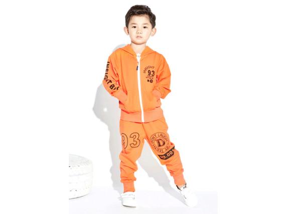 Casual Kids Boys Clothes Boys Sports Wear Sets Fully Zipper With Long Length Pants