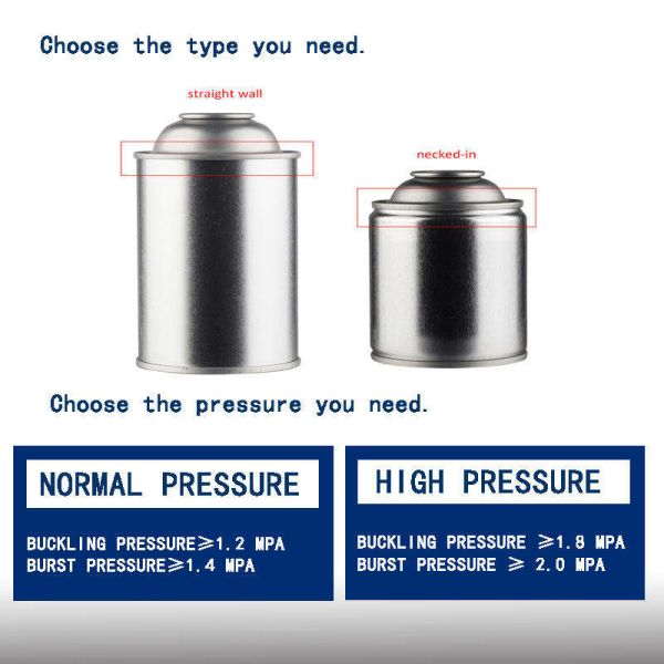 2K Component Aerosol Cans Tinplate Aluminum Metal Offset Printing For Chemical Packaging