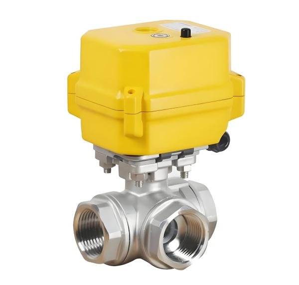 1/2in11/2in WCB Stainless Steel Miniature Electric Quick-Connect Threaded Ball Valve Lightweight Compact DC24V AC110V220V380V