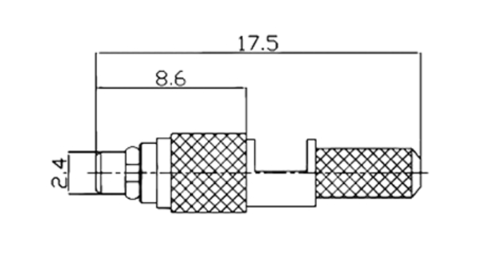 RF MMCX Male Connector RG316 / RG174 Micro Coaxial Connector MMCX-C-J-1.5