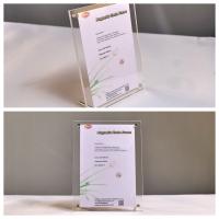 A6 Cadre photo acrylique transparent avec cadre de bureau