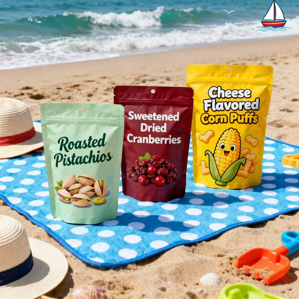 Gravure Printing Custom Printed Matte Surface Sealable Plastic Bag Ziplock Pack Dry Food Snack Standup Pouch Flavor Snack Packaging Nut Bag