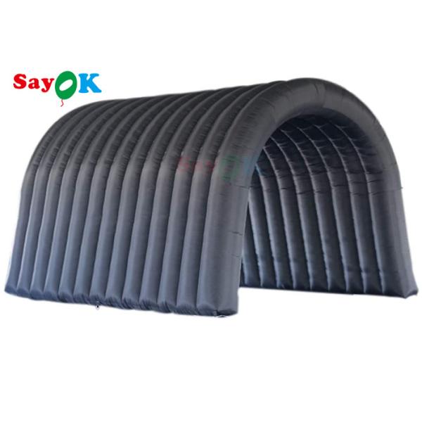 Inflatable Lawn Black Inflatable Tunnel Tent Multi Function For Activities Exhibitions