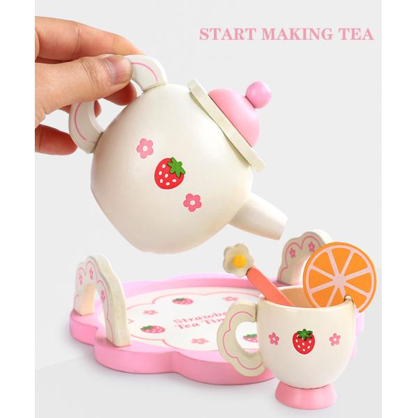 Lemon Simulation Kitchen Wooden Set Creative White Afternoon Tea