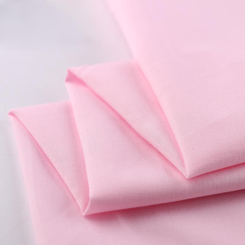 135gsm Pink Rayon Polyester Woven Fabric Plain Weave for Shirt & School Uniform